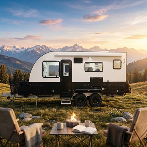 Remolque de Campamento Moderno Ligero de Fibra de Vidrio y Aluminio de 19 pies, Capacidad para 8 Personas, Carga Útil de 1.5T, Personalizable - Product Image 1