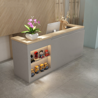 Comptoir de réception moderne et élégant, finition laquée brillante, pour caisse enregistreuse, salon de beauté, salon de coiffure, hôtel, restaurant