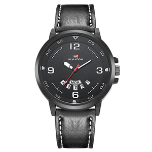 Mens Quartz Watch Leather Strap Classic Business Fashion Wristwatch Waterproof Minimalist Design - Product Image 1