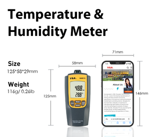 Va8010 kỹ thuật số nhiệt độ độ ẩm Meter với điểm sương độ chính xác cao ẩm kế môi trường xung quanh Độ ẩm tương đối nhiệt kế phòng - Product Image 4