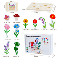 Rompecabezas de Flores Montessori para Educación Temprana, Juego de Mesa para Padres e Hijos, Juguete de Entrenamiento de Coordinación Mano-Ojo para Niños
