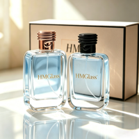 Flacon de parfum HANMING de haute qualité HH-060 50ml 100ml avec bouchon en plastique spiralé personnalisé, boîte cadeau de forme spéciale imprimée à l'écran