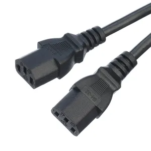 Enchufe macho IEC 320 C14 a 2 * C13 Cable de alimentación divisor tipo Y hembra Cable de extensión C13 y C14 enchufe macho y hembra