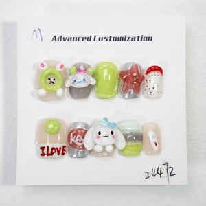 توريد مباشر من المورد أظافر عالية الجودة مصنوعة يدويًا جل مثقاب فاخر من حجر الراين قابل لإعادة الاستخدام أظافر لاصقة للأظافر - Product Image 5