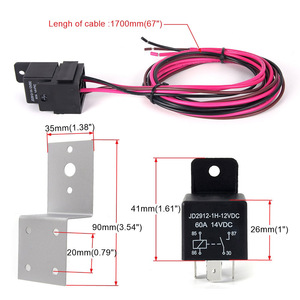 Auto Relay <b>Kit</b> 12V 60A <b>Electric</b> Fan Control With Wiring Harness For Car Retrofit Upgrade - Product Image 4