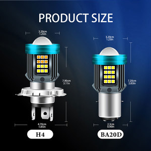 Resalte los focos de la motocicleta <span class=keywords><strong>H4</strong></span> BA20D <span class=keywords><strong>H6</strong></span> Moto Led Bombillas de faros delanteros de haz Alto y Bajo Blanco Amarillo Luz Led de la motocicleta - Product Image 6