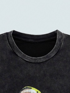 เสื้อยืดคอกลมทรงหลวมสไตล์เรโทรสำหรับผู้ชาย - สามารถปรับแต่งได้ เหมาะสำหรับทั้งชายและหญิง.F10 - Product Image 3