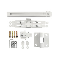 Support de montage mural/plafond pour projecteur, en acier inoxydable blanc, tube carré, longueur réglable 43-65 cm, inclinable et rotatif, angle de 30°