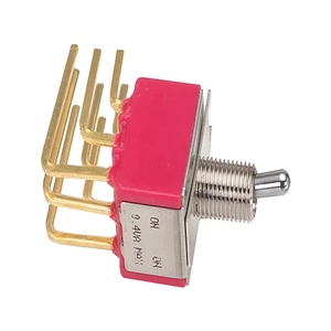 Bom List Support 2M1-SP1-T2-B4-<strong>M6RE</strong> Standard Round Toggle Switch SPDT On-On Through Hole Right Angle 2M1SP1T2B4M6RE PC Pin - Product Image 1