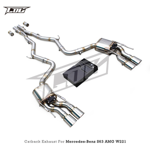 Système d'échappement Catback personnalisé pour Mercedes-Benz S63 AMG W221 6.2L 2008-2012 |   Silencieux de performance en acier inoxydable poli SS304 de 1,5 mm - Product Image 2