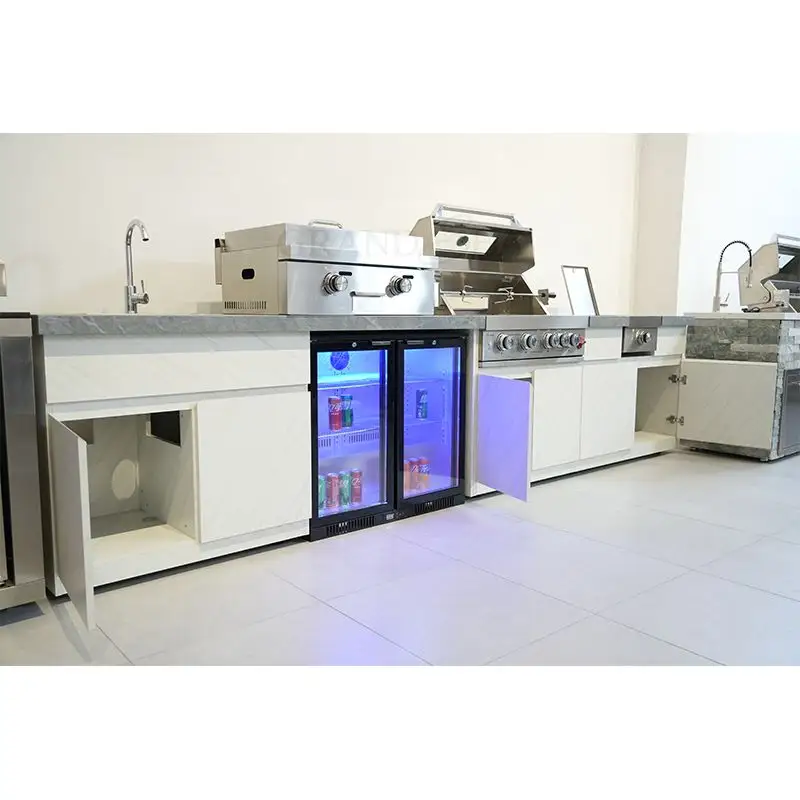 Contemporary Kitchen Furniture Traditional White Style Stainless steel Kitchen Cabinet Design