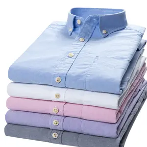 MS-48 New style non-iron inner and outer wear fashion casual all-match cotton oxford men's long-sleeved white shirt