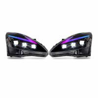 Phares avant LED complets de rechange en gros, matrice RGB multicolore, DRL dynamique, animation de bienvenue à déverrouillage dynamique pour Lexus IS Berline