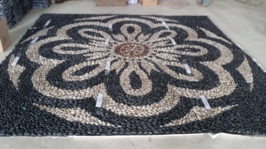 Tinh chỉnh đá cung cấp đánh bóng đá tự nhiên Gạch Mosaic giá rẻ ngoài trời Cobble và <span class=keywords><strong>Pebble</strong></span> gạch cho công viên sử dụng với lưới-back - Product Image 3