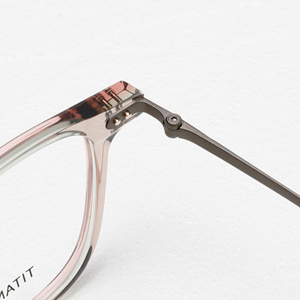 Titanium Square Full Rim <b>Eyeglasses</b> Solid Brown Anti-Uv Lightweight Unisex Adults Vision Correction <b>Frames</b> - Product Image 2
