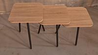 Nouvelle table basse moderne de style chinois à trois niveaux pour petit appartement, salon, design créatif, table à roulettes