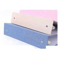Classeur à 3 anneaux A4 personnalisé en tissu pour l'école et le bureau, dossier de présentation coloré en PP avec motif de boîte, organiseur de documents