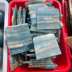 Vente en gros de dalles d'<span class=keywords><strong>onyx</strong></span> bleu naturel, de tranches de quartz cristallin pour la décoration - Product Image 4
