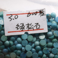 Vente en gros d'usine, turquoise naturelle en vrac, cabochon rond taillé, 3,0 mm, pierre précieuse en vrac pour la fabrication de bijoux