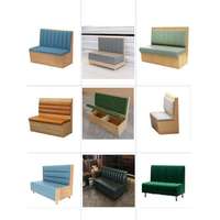 Ensemble de banquettes de restaurant et de café en cuir PU personnalisé, en forme de L, 4 places, meubles écologiques et durables