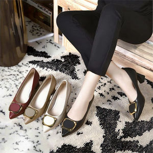 2024 Autumn New Fashion Soft Bottom Single <b>Shoes</b> Women <b>Flat</b> Heel Hard-Wearing <b>Slingback</b> Pointed Toe Black Shallow Mouth - Product Image 3