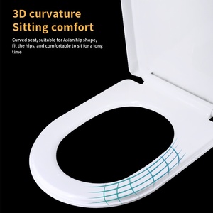 XJJ-9058 Copriwater in Plastica dal Design Moderno Europeo con Chiusura Ammortizzata, Allungato, con 3 Anni di Garanzia per Uso Bagno - Product Image 4