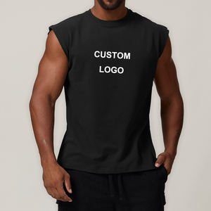 T-shirt de fitness décontracté délavé à la pierre pour hommes <span class=keywords><strong>Débardeur</strong></span> tricoté pour Gym Sports Basketball <span class=keywords><strong>Tennis</strong></span> Hip Hop Basketball <span class=keywords><strong>Tennis</strong></span> sans manches - Product Image 1