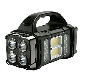 Lampe torche LED rechargeable super lumineuse HL059, étanche, solaire, pour extérieur, avec charge USB, corps en ABS, indice de protection IP65 - Product Image 1