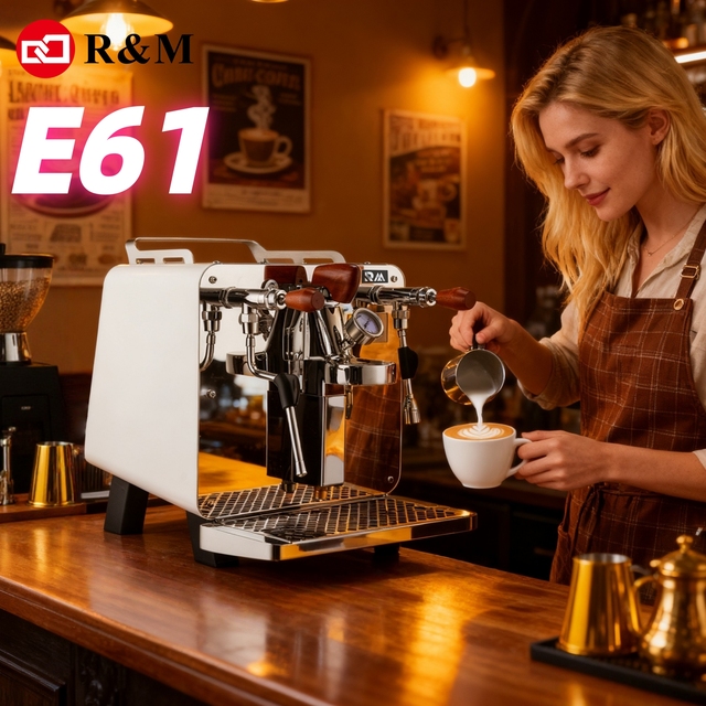E61 Cafe Cafetera De Expreso Profesional Copper Tube Pid Stainless Steel Boiler 1 Group Head 58mm Espresso Machine Coffee Maker