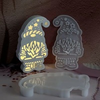 Moule en résine DLD DIY pour décoration murale de Noël (gnom, vieil homme) à projeter (pour ciment et plâtre) – Modèle sculpté fait main