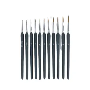 11pcs Fine Tip Details Artist Paint Brush Set Oil Watercolour Painting Acrylic Craft Art Paintbrush Pen Brush