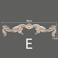 Appliques sculptées en bois massif naturel, style européen, design traditionnel, non peintes, pour portes, salons et extérieurs