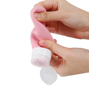 Portable 60ml/100ml Silicone <b>Shampoo</b> <b>Bottle</b> <b>Refillable</b> PET Material Travel Sub Bottling with Pump and Flip Top Cap - Product Image 6
