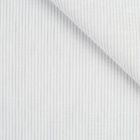 Tissu Popeline Rayé Teint en Fil Respirant et Écologique 55 % Lin 45 % Coton pour Chemises Formelles, Décontractées et Uniformes Homme, Femme, Enfant