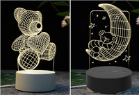 Lampe de nuit LED créative 3D personnalisée avec styles de clubs de football, à brancher, avec capteur