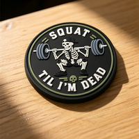 Patch 3D personnalisé en PVC souple, badge tactique à coudre, patchs thermocollants en forme de fleur avec logo personnalisé pour chapeaux et casquettes