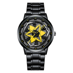 Montre officielle 3D originale LT07 Sha Rinn Gann avec personnages de dessins animés <span class=keywords><strong>Uchiha</strong></span> <span class=keywords><strong>Sasuke</strong></span> rotatifs, mouvement à quartz, étanche, rotation à 360° - Product Image 2