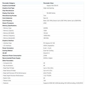 การ์ดจอ Radeon 6700 12GB รุ่น Reference 6800 6800XT 6900XT สำหรับเล่นเกมบนเดสก์ท็อป มือสอง GPU Rx6600 Rx 6600xt Rx 6700xt Rx6600 Rx 6600xt - Product Image 4