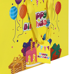 Colorful Birthday Cake Paper Gift <b>Bag</b> Wide Bottom Foldable Structure Manufacturer Vietnam ISO Certified Packaging <b>Bag</b> Manufactur - Product Image 6