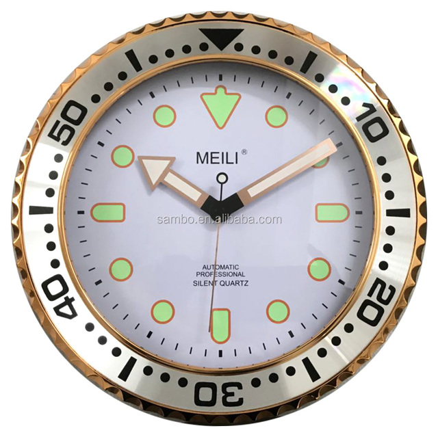 12inch Silent Analog Wall Clock Luminous for USA