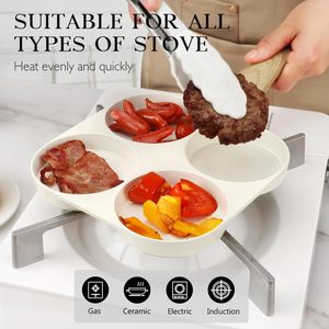 Smartpan Poêle à frire antiadhésive en <span class=keywords><strong>aluminium</strong></span> à 4 trous de haute qualité pour œufs au plat et hamburger - Product Image 4