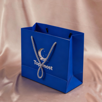 Sacs en papier personnalisés de luxe avec logo imprimé, poignée en ruban, pour vêtements, bijoux, shopping, cadeaux