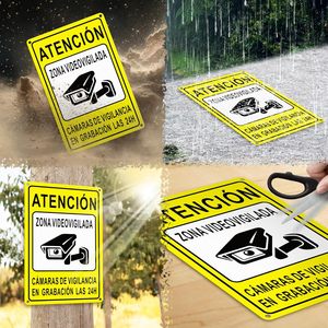 Señales <span class=keywords><strong>de</strong></span> advertencia <span class=keywords><strong>de</strong></span> CCTV españolas, marcadores <span class=keywords><strong>de</strong></span> alerta <span class=keywords><strong>de</strong></span> seguridad para almacenes, puntos <span class=keywords><strong>de</strong></span> venta, complejos <span class=keywords><strong>de</strong></span> oficinas, plazas públicas - Product Image 4