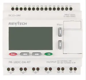 Controlador lógico programável plc, relé programável rievtech série plc PR-18DC-DA-R pr