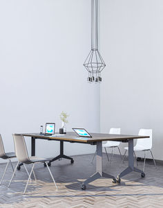 OMNI Mobile Groupwork Collaborative Office Tables Flip Top Folding Rolling Design for Training <strong>Seminar</strong> <strong>Rooms</strong> - Product Image 1