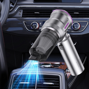 <b>Handheld</b> <b>Vacuum</b> Cleaner Silver Rechargeable Battery Powered With Multiple Nozzles For Car And Home Use - Product Image 3