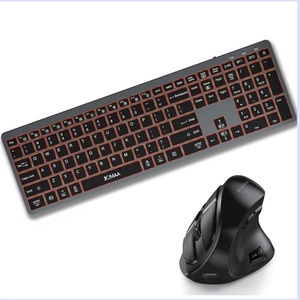 JOMAA Multi-Device Rechargeable <b>Keyboard</b> and Mouse Combo RGB Wireless <b>Keyboard</b> and Mouse for Laptop <b>Tablet</b> Computer Stock - Product Image 1