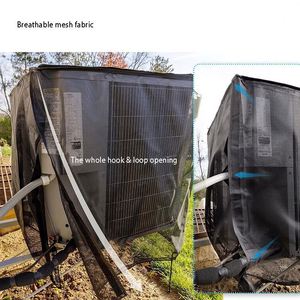 Waterproof AC Mesh Outdoor Unit Cover 600D Breathable Full <b>PVC</b> Mesh Removable <b>Top</b> Dust Cover for Air Conditioner - Product Image 3