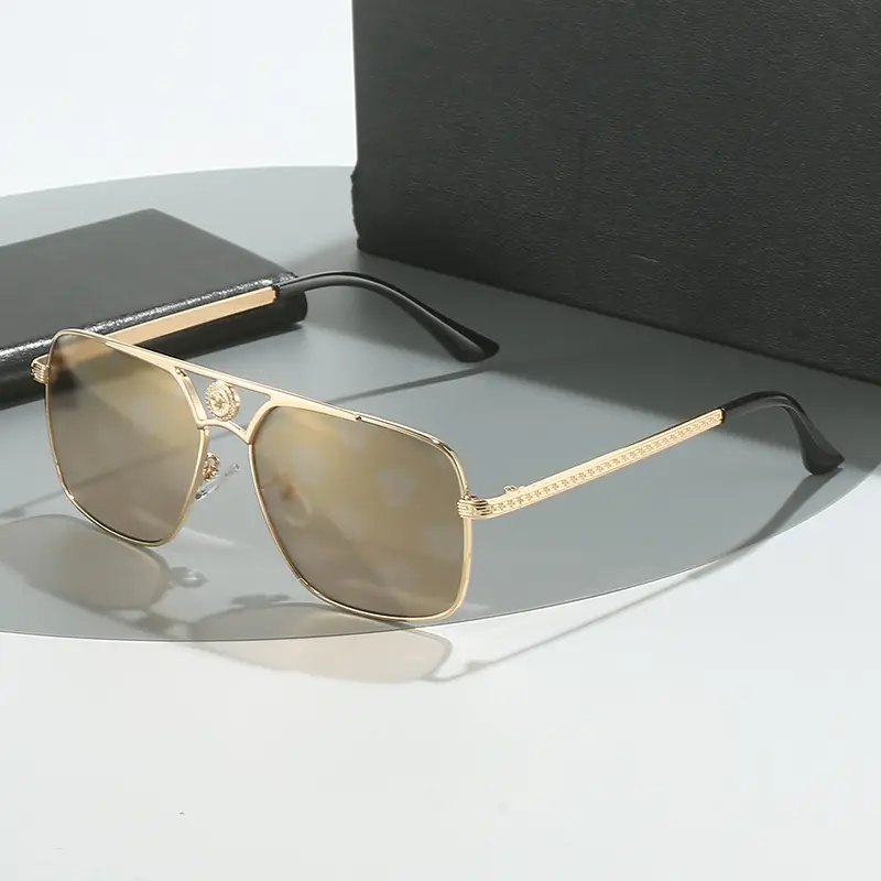 Gafas de sol Retro de moda para hombre, gafas de sol de diseñador de lujo para mujer, nuevas gafas cuadradas de moda, gafas de sol de marca para hombre