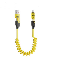 Kabel Transfer Data USB Type-C 4-in-1 Pengisian Cepat 1.5M PD 27W/65W Rotasi 180 Derajat Kompatibel dengan iPhone Power Bank